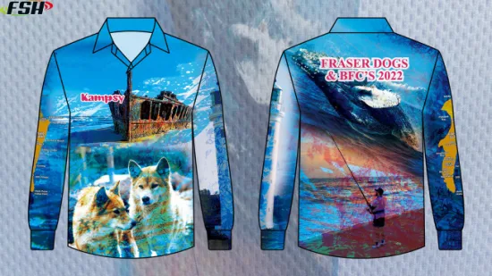 Heißer Verkauf Custom Fishing Shirts Langarm Sublimation Blank Anti