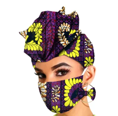 Afrika Batik Baumwolle Staubdichte Maske Bandana Kopftuch